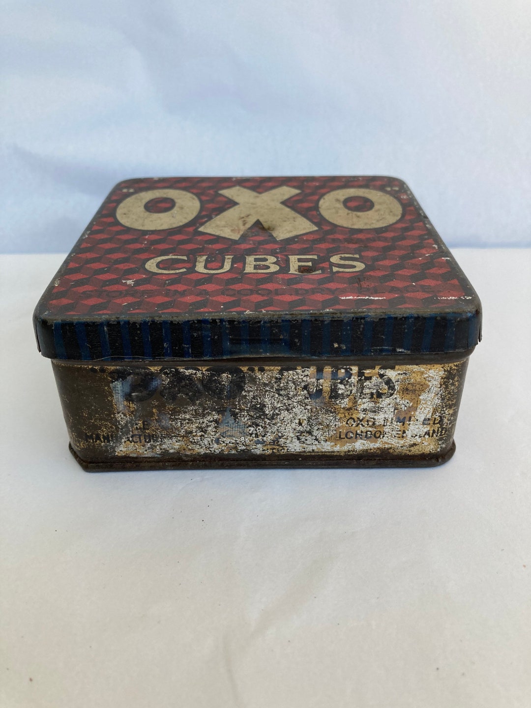 Vintage OXO Cubes Tin - Etsy