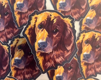 Golden Retriever Sticker, Golden Retriever Sticker, Pet Sticker, Dog Sticker, Waterproof Sticker
