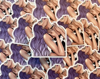 Euphoria Girl Stickers, Girl Stickers, Purple Hair Stickers, Purple Stickers, Festival Girl Stickers, Festivals, Waterproof Stickers