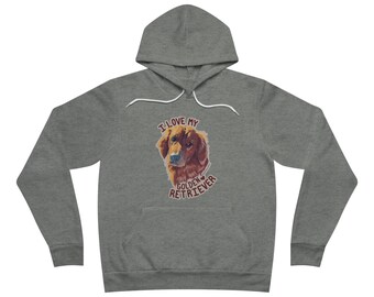 I Love My Golden Retriever Unisex Sponge Fleece Pullover Hoodie
