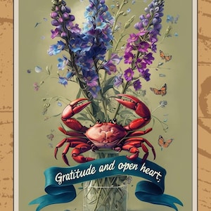 July Birth Flower Art/Larkspur Floral Print/Gratitude and Open Heart/Larkspur Printable/Nature-Inspired Home Decor/Botanical Home Decor