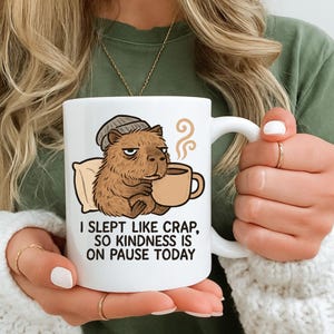 Capybara Mug Funny Animal Coffee Cup - Sarcastic Work Humor Tea Mug for Office & Rodent Lovers, Cute 11oz  15oz Ceramic Gift