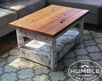 Table basse rustique de ferme
