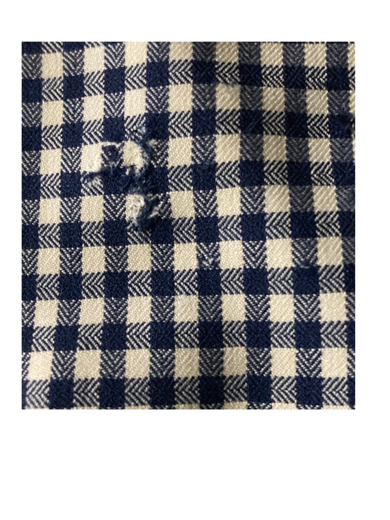 1950s navy and cream checked wool skirt - image 7