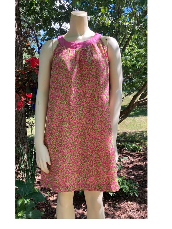 1990s does 1960s floral swing dress