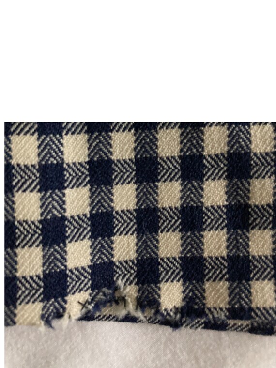 1950s navy and cream checked wool skirt - image 6