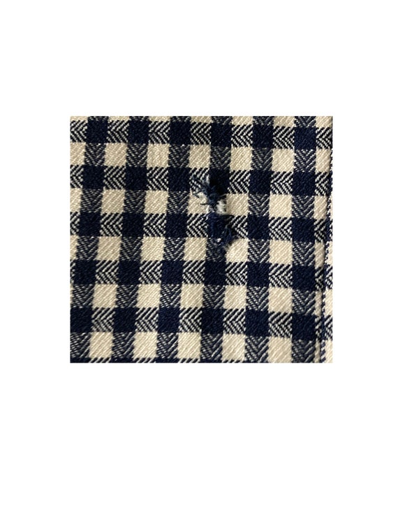 1950s navy and cream checked wool skirt - image 9