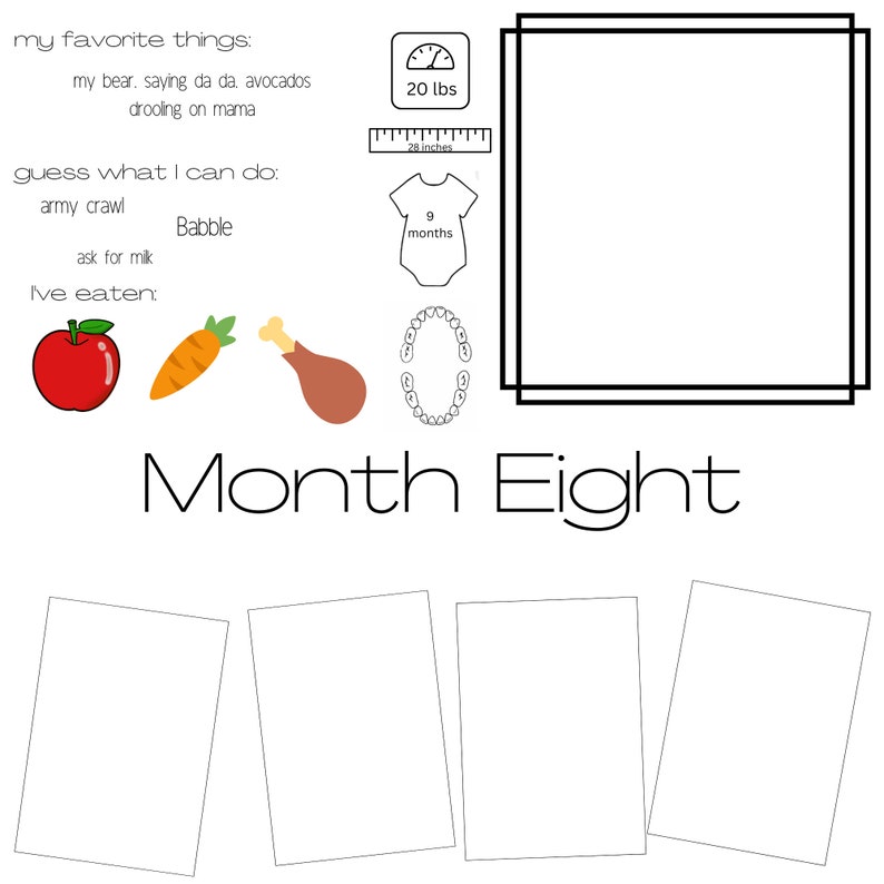 First Year of Life Baby Scrapbook Etsy