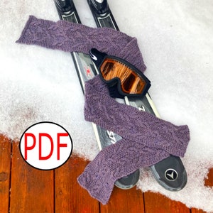 Cable Scarf Knitting Pattern - PDF Knitting Pattern - Skimeister Scarf