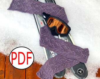 Cable Scarf Knitting Pattern - PDF Knitting Pattern - Skimeister Scarf