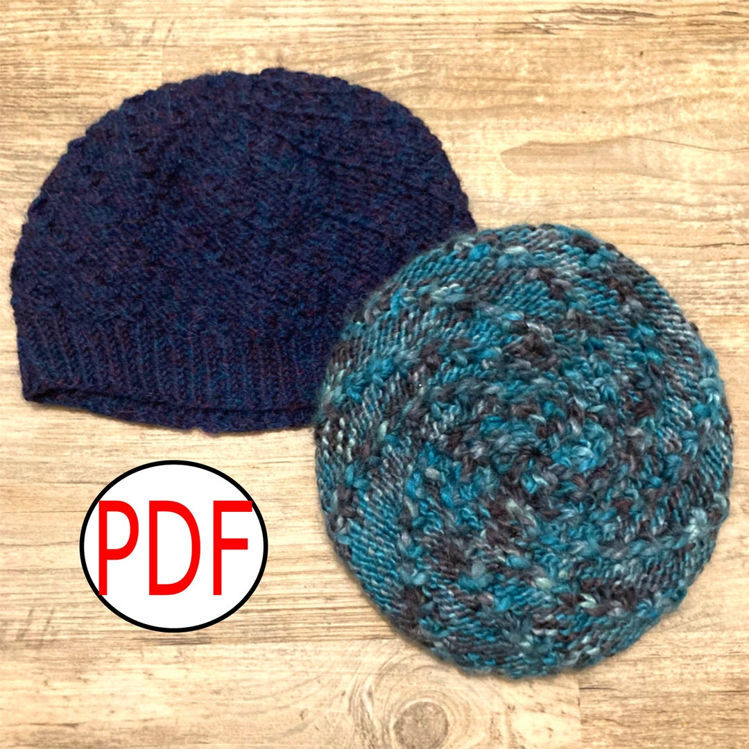 Easy Hat Knitting Pattern - PDF Knitting Pattern - Star Swirl Beanie - Etsy