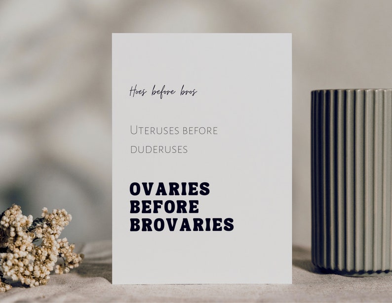 Galentines Day Card, Printable Galentines Card, Hoes Before Bros