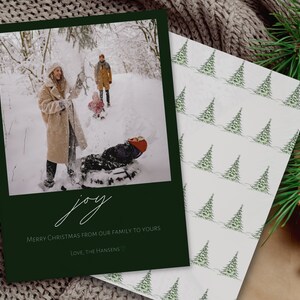 Tarjeta de Navidad sencilla, plantilla de tarjeta de Navidad, tarjeta de Navidad, tarjeta de Navidad familiar, tarjeta de Navidad con foto, plantilla de tarjeta de Navidad 2024