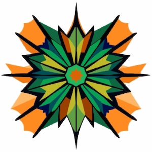 Art Deco Geometrisch Zonnestralen Glas-in-lood Raampaneel SVG | Glamour uit de jaren 1920 Radiaal Tegel Platte Vector Kunst Digitale Download voor Muurdecoratie