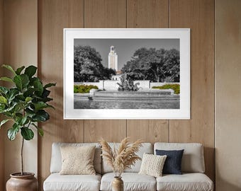 UT Tower | Metallic Paper Photo | Austin TX | UT Print | Texas Wall Art | University of Texas Artwork