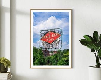 Grain Belt Sign | Neon Beer Sign | Gallery Wall Art | Minneapolis MN Photo | Unframed Photo Print | Minnesota Wall Art | Mpls Fine Art