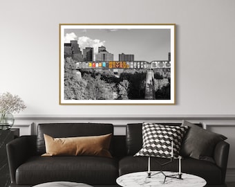 Austin Graffiti Bridge | Metallic Paper Photo | Gallery Wall Art | Austin Texas Photo | Cityscape Print | Texas Wall Art | Austin Print