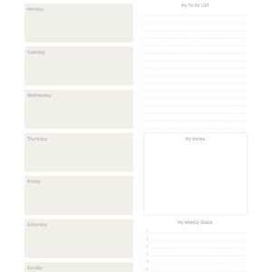 weekly schedule, weekly planner, Daily Planner, Instant Download