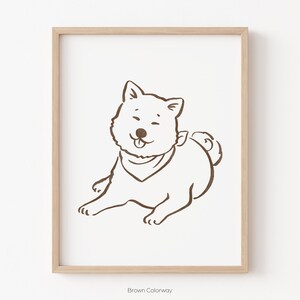 Printable Shiba Inu Wall Art, Shiba Dog Wall Art, Shiba Inu Wall Decor, Simple Dog Wall Art, Shiba Pet Portrait