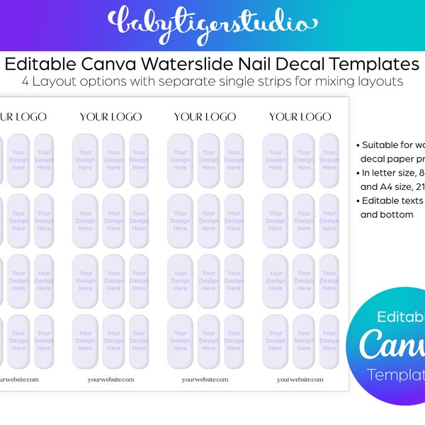 Template for Nail - Etsy