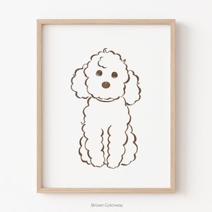 Printable Poodle Wall Art, Minimalist Poodle Wall Art, Poodle Wall Decor, Simple Poodle Print, Dog Wall Art