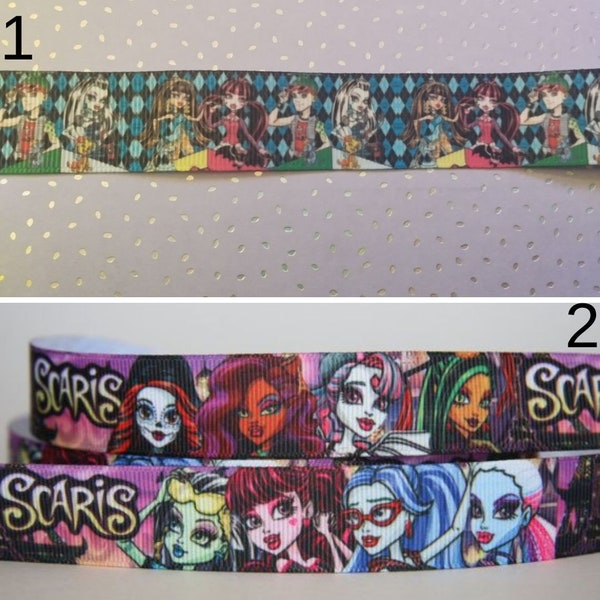 Ruban grosgrain Monster high au choix