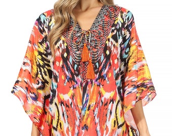 Kaftan Dress, caftan, beach, resort, pool, party, work at home, loose dress, Vacation Dress, Ibiza, White party, Stylish, Summer dress!