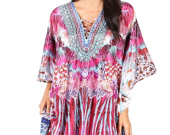 Pink Beach Dress, Long Kaftan Dress, Boho Loose Maxi, Loose fit, Caftan, Summer dress, Ibiza, Evening dress, One size, Summer dress.