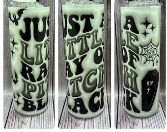 Just a little ray of pitch tumbler / ghost / coffin / Halloween / cute / spooky / for her /