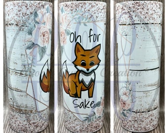 Åh för rävsake-glas / färgglatt glas / rävglas / sarkastisk / kvick / rolig / svordom