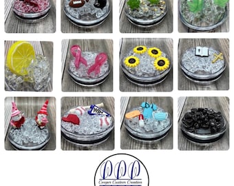 Tumbler Toppers / Bloody Knife Topper / Faux Ice and Lemon Topper