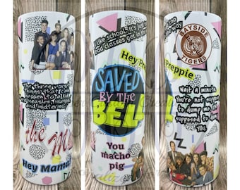 Saved by the bell tumbler /tv show tumbler / tv show quotes / tv show collage / colorful / Nostalgic