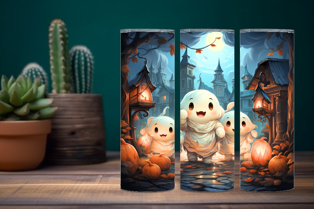 Pavsicgn Halloween Becher Keramik - Bemalter Kürbis Ghost Cup Für Gruselige Getränke