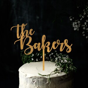 Personalized Wedding Cake Toppers – Custom Cake Toppers for Wedding, Birthdays, Anniversaries, Baptism and more Script Cake wooden topper