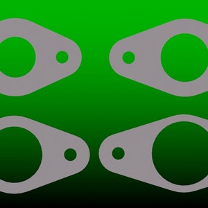 2 Bolt Tube Flange End Package DXF & Parasolid File Download Only