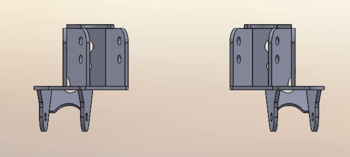 Dual Mount 4 Link Frame Bracket DXF File Etsy UK