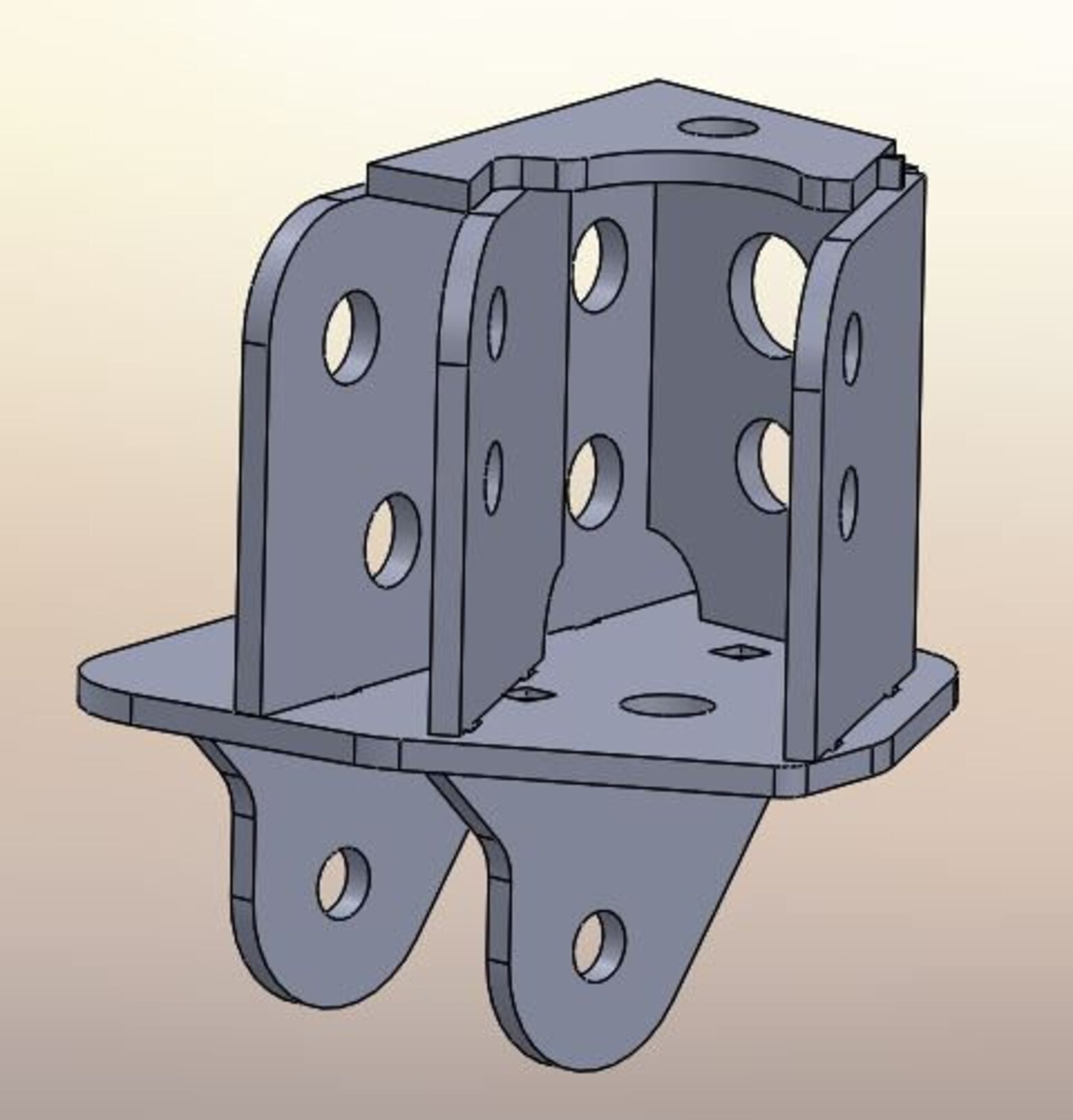 Dual Mount 4 Link Frame Bracket DXF File Etsy