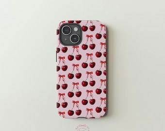 Coquette Cherry Phone Case: Pink Protective Case