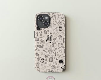 Stillmuster Handyhülle: Medizinisches Doodles, Geschenk für das Pflegeheim