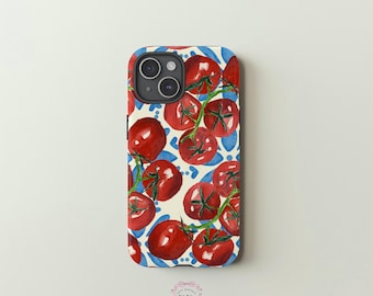 Capa de celular POMODORO, Estética de tomate vermelho, Presente de chef, La Dolce Vita, Comida italiana, iPhone 17 16 15 14 13, Samsung Galaxy 25, Google Pixel 9
