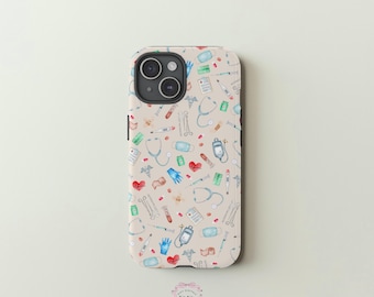 Nurse Doodle Phone Case: Medical Gift for Healthcare Workers