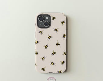 Honeybees Garden Phone Case: Bug Nature Cream Design