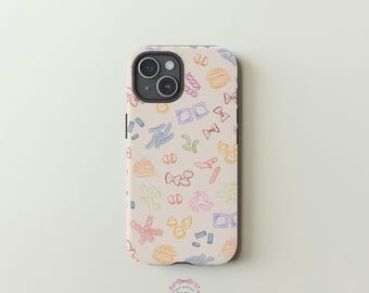 Funda para teléfono con estampado de pasta colorida: regalo para amantes de la comida italiana