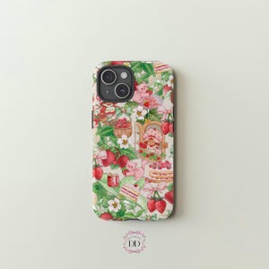 STRAWBERRY CARTOON Phone Case, Berry Sweet Phone Case for iPhone 16 15 14 13 12 11 Pro Max Mini xr xs x Plus, Samsung Galaxy, Google Pixel