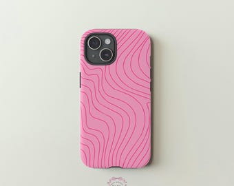 Pink Waves Phone Case: Groovy Protective Cover