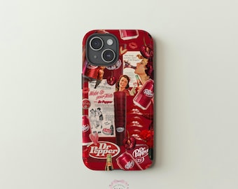 DR PEPPER ADDICT Handyhülle, Dr Pepper Coquette, Lustig Dr Pepper, Aesthetic Case, iPhone 17 16 15 14 13, Samsung Galaxy 25, Google Pixel 9