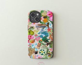 HAWAII Girl, Island Girl, Aloha Island Beach Telefoonhoesje voor iPhone 16 15 14 13 12 11 Pro Max Mini XR XS X Plus, Samsung Galaxy, Google Pixel