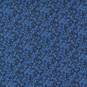 Moda Wildflowers Sweet Floral Indigo 33625 23 Cotton Fabric BTY