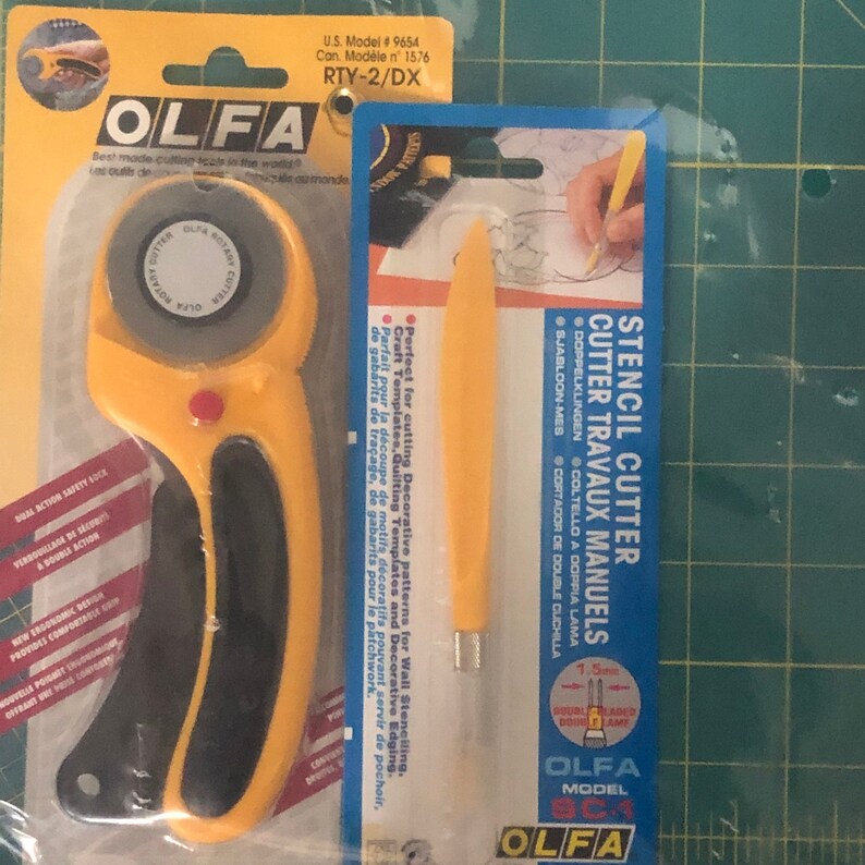 OLFA Deluxe Rotary Cutter Set With Healing Mat 45MM Rotary Etsy