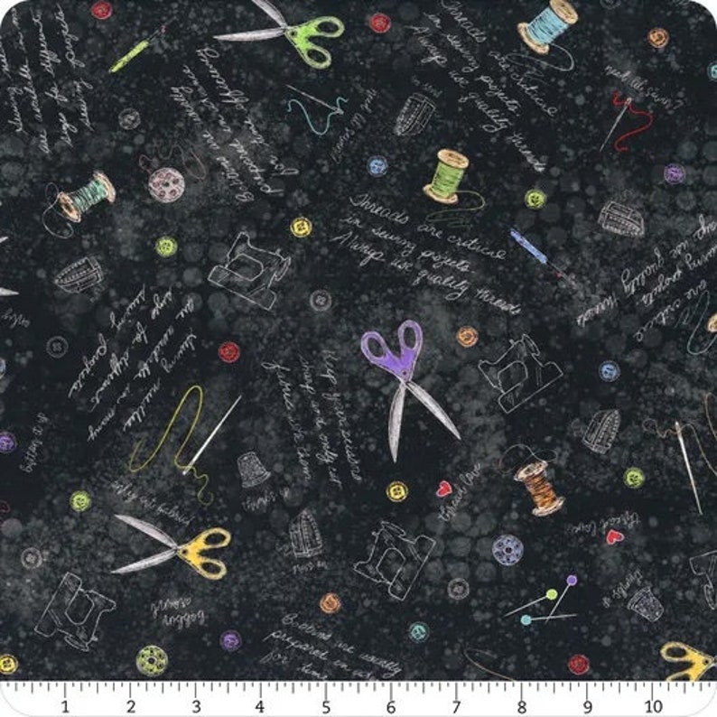Pop of Color Quilters Trek Notes & Tools CD8829 Black Timeless ...